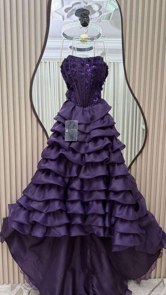 Layered flared evening dress