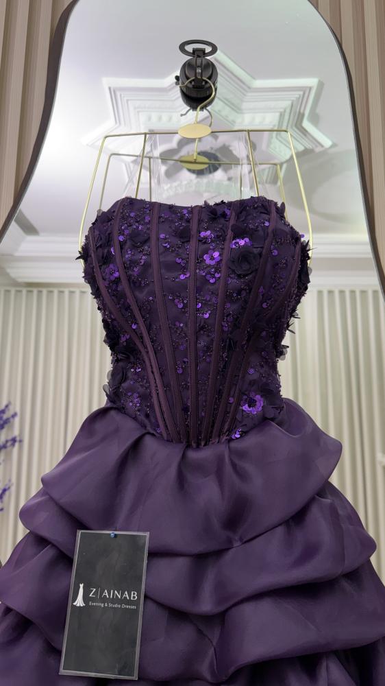 Layered flared evening dress