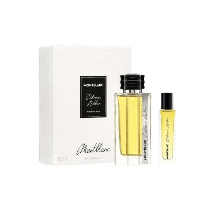 طقم مونت بلانك اكستريم ليذر سموكد ايريس او دو بارفيوم (عطر 125مل + عينة 12.5مل)