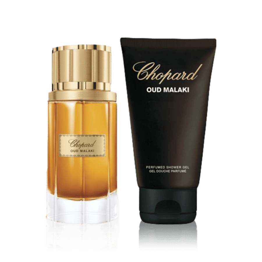 طقم عطر عود مالاكي من شوبارد أو دو بارفان 80 مل + جل استحمام معطر 150 مل