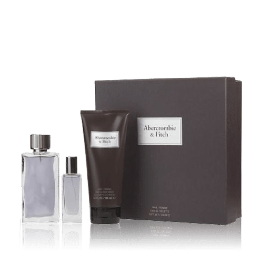 مجموعة عطر فيرست إنستينكت مان من أبركرومبي آند فيتش أو دو تواليت 100 مل + بخاخ سفر أو دو تواليت 15 مل + غسول شعر وجسم 200 مل