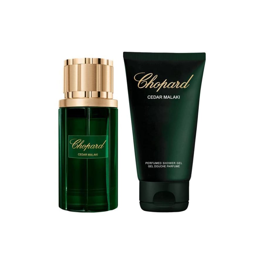 طقم عطر سيدار مالاكي من شوبارد أو دو بارفان 80 مل + جل استحمام معطر 150 مل