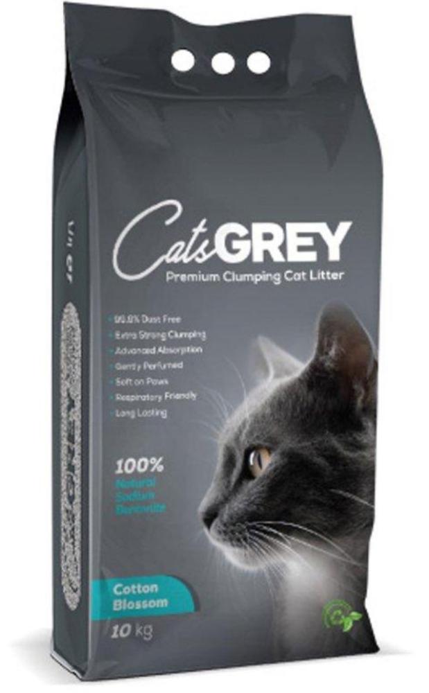 كاتس جراي رمل للقطط برائحة زهرة القطن 10كج Cats grey cat litter cotton blossom 10kg