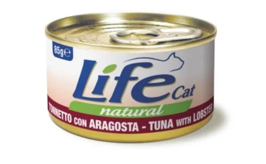 Life cat wet food for adult cats with tuna and lobster 85 gm