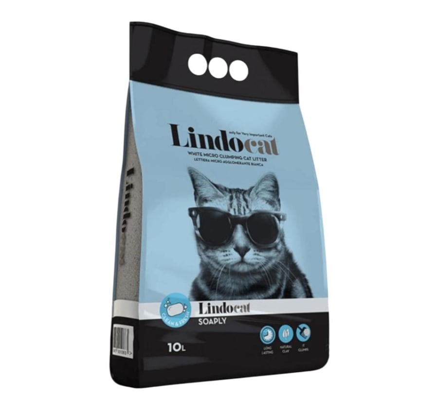 ليندو كات رمل للقطط سوبلي برائحة الصابون 10لتر Lindo cat soaply cat litter 10L