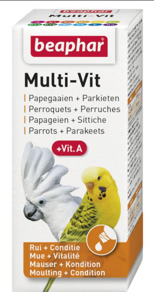 Beaphar multi vitamin drops for birds and large parrots 20ml