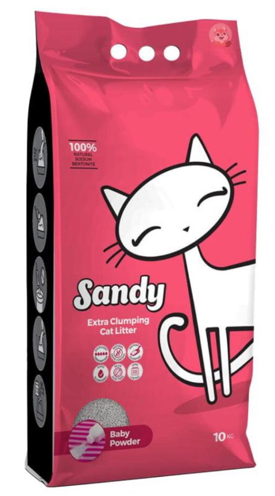 ساندي رمل للقطط بالبودرة الاطفال 10كج sandy cat litter baby powder 10kg