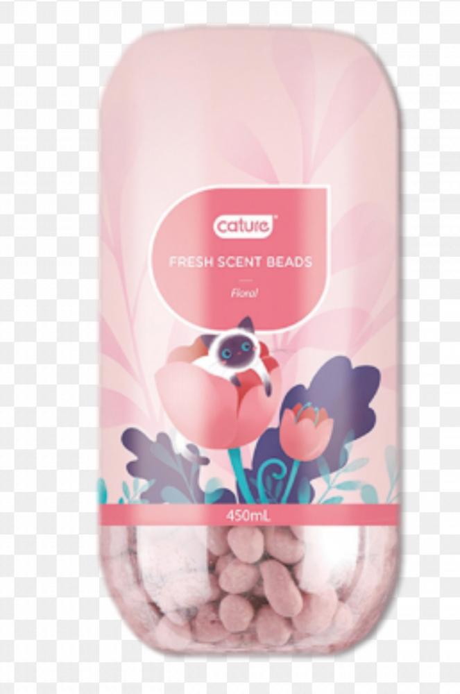 كاتشور معطر رمل القطط برائحة الزهور 450مل  Cature cat litter scented fioral 450ml