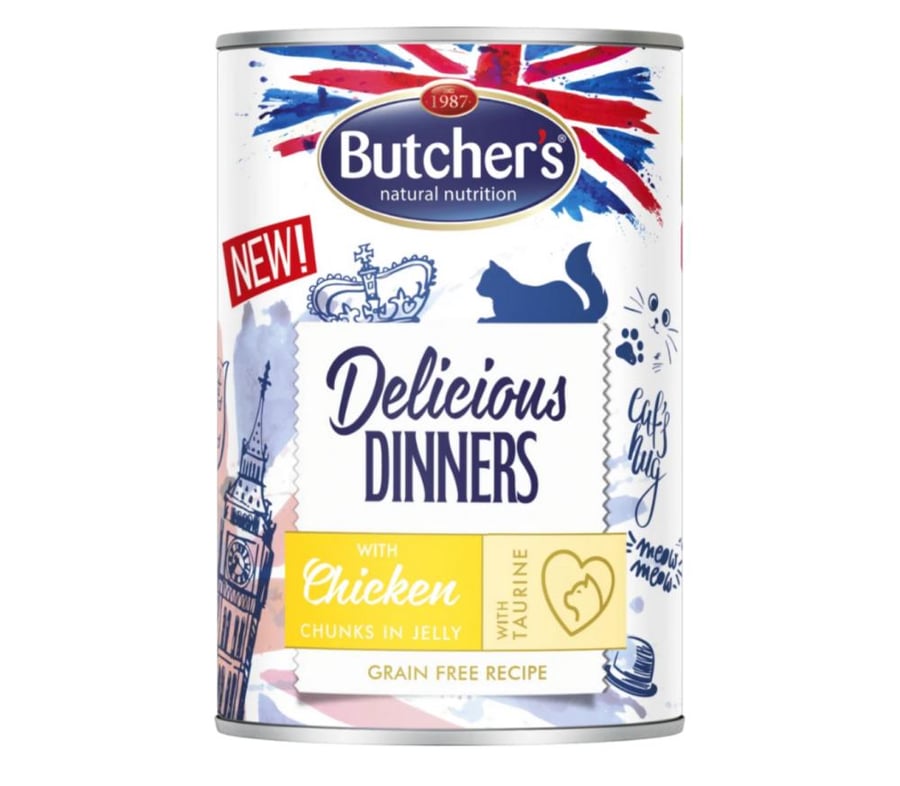 Butcher’s Delicious Dinners Adult Wet Food with Chicken in Jelly for Cats 400g