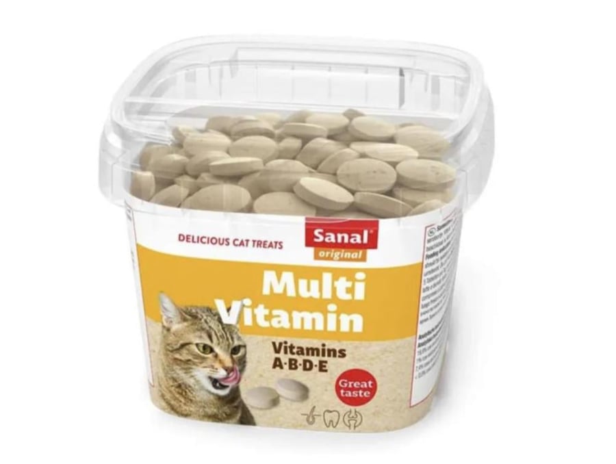 مكافات سانال اقراص للقطط ملتي فيتامين 100جم  treats cat tablets Sanal multi vitamin 100gm