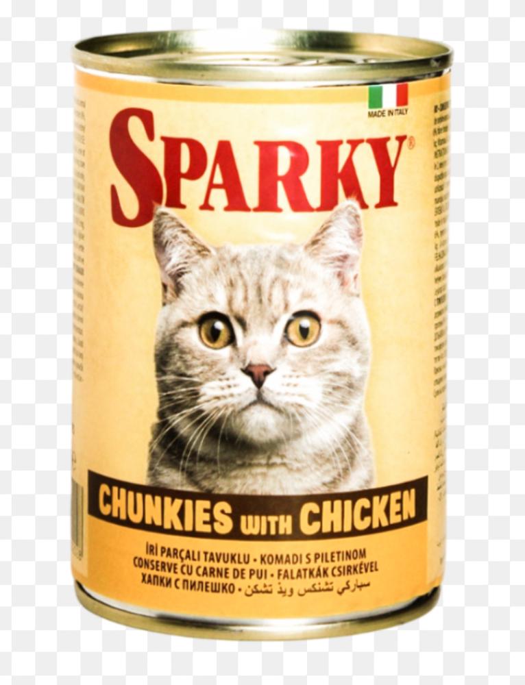 سباركي ادولت معلبات اكل قطط رطب تشنكس مع الدجاج للقطط البالغة 415جم Sparky adult chunkies and chicken wet food cat 415gm
