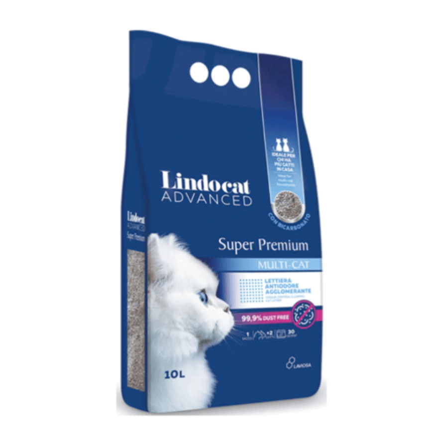 ليندو كات ادفانسد رمل للقطط سوبر بريميوم مالتي كات 10لتر  Lindo cat Advanced multi cat super premium cat litter 10L