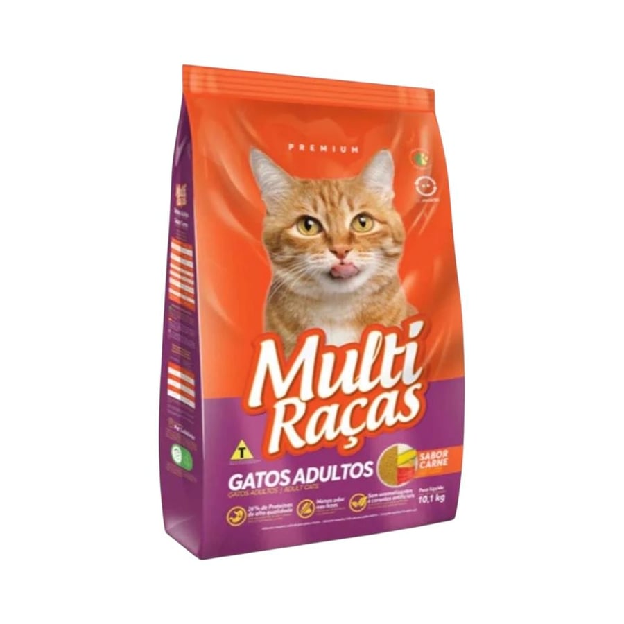 مالتي راكاس طعام جاف للقطط بالغة نكهة لحم مشكل 10.1كج  Multi Racas adult mixed meat dry food cat 10.1kg