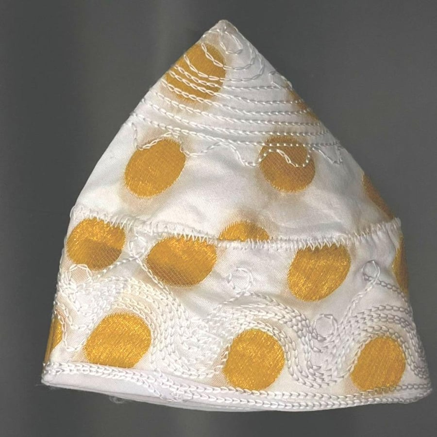 Gold zari head covering