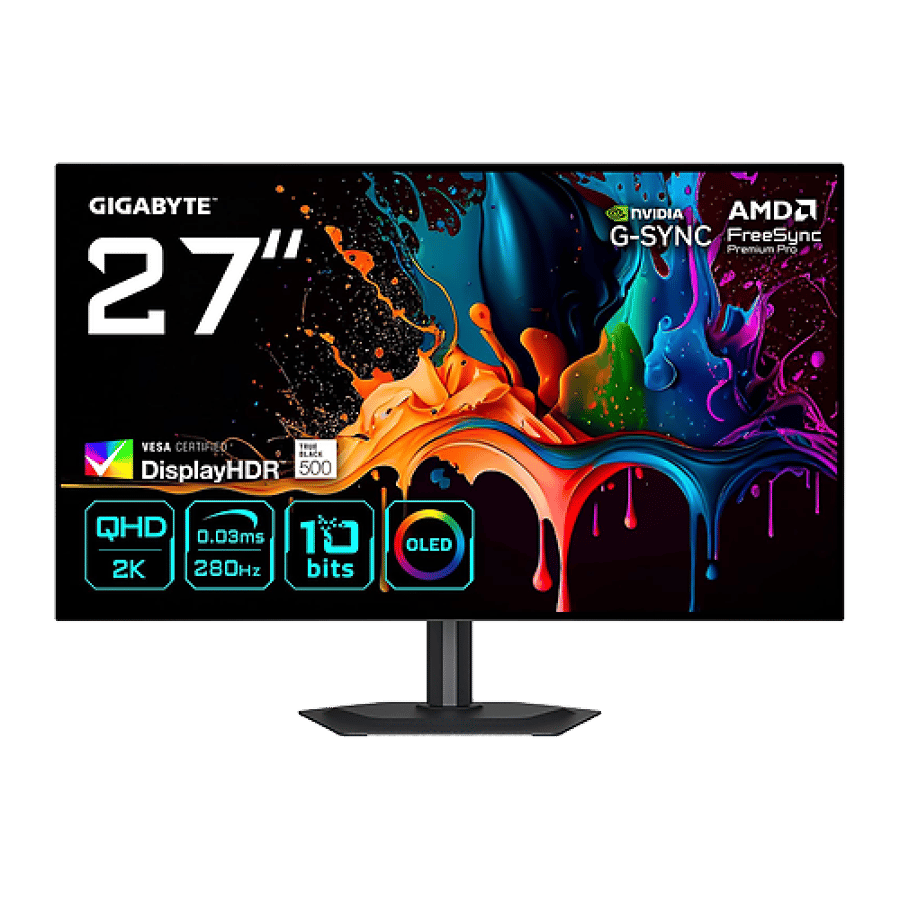 شاشة قيمنق GIGABYTE MO27Q28G مقاس 27 بوصة OLED – 280Hz