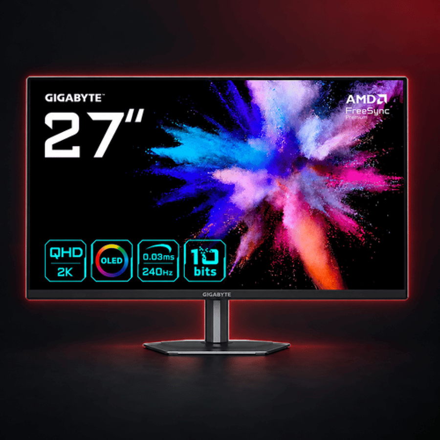 شاشة قيمنق  GIGABYTE GO27Q24 مقاس 27 بوصة QD-OLED – أسود