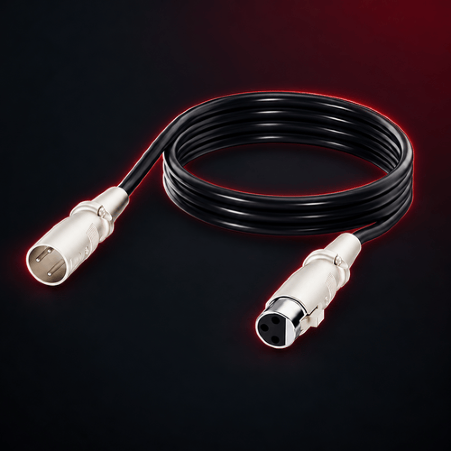 كابل مايكروفون Majesty XLR احترافي (2 متر) - أسود