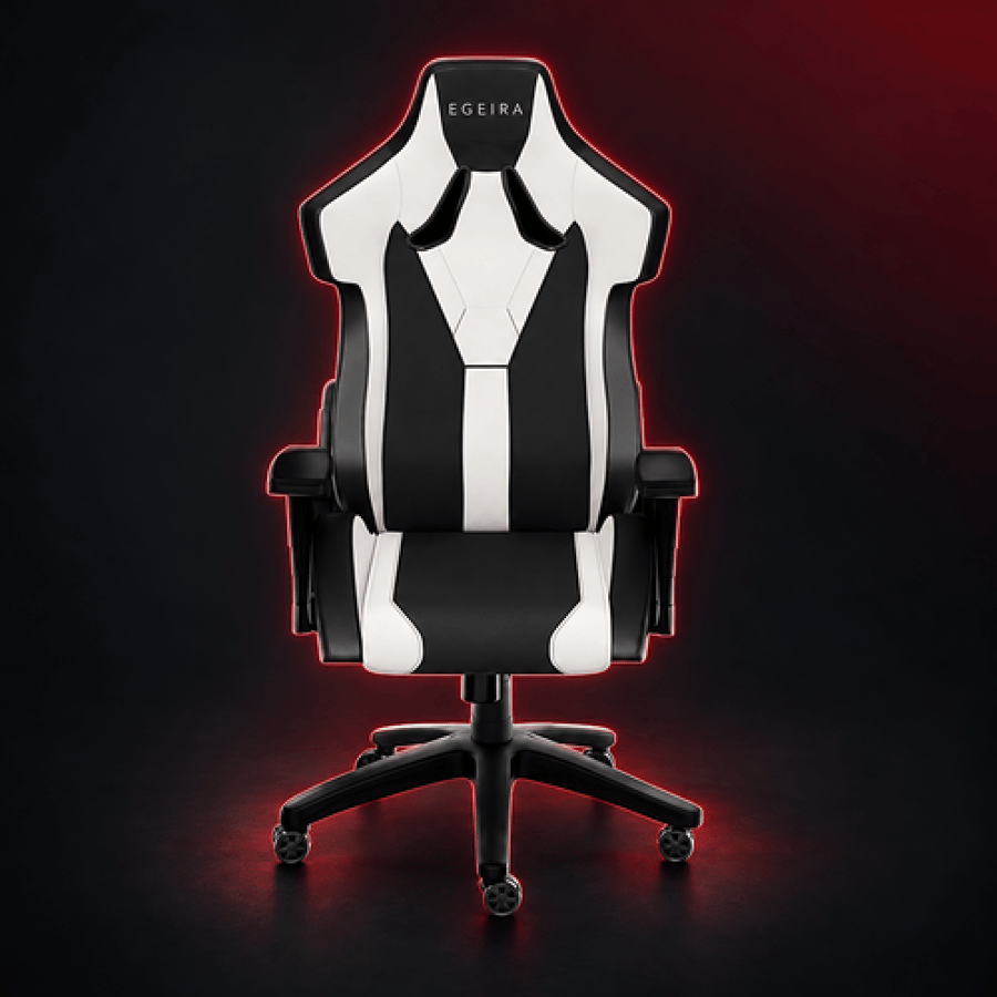 كرسي الألعاب Egeira Xtreme الابيض مع مسند قدم Gaming Chair