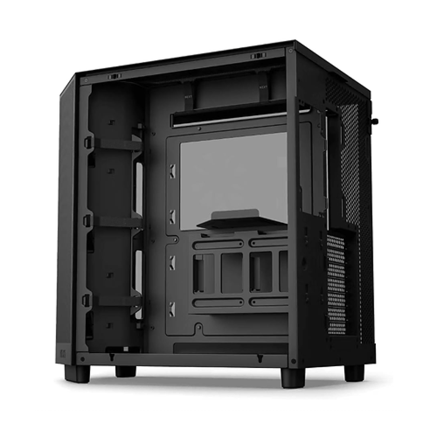 كيس كمبيوتر NZXT H6 Flow RGB إصدار 2023 بتصميم Dual Chamber - أسود