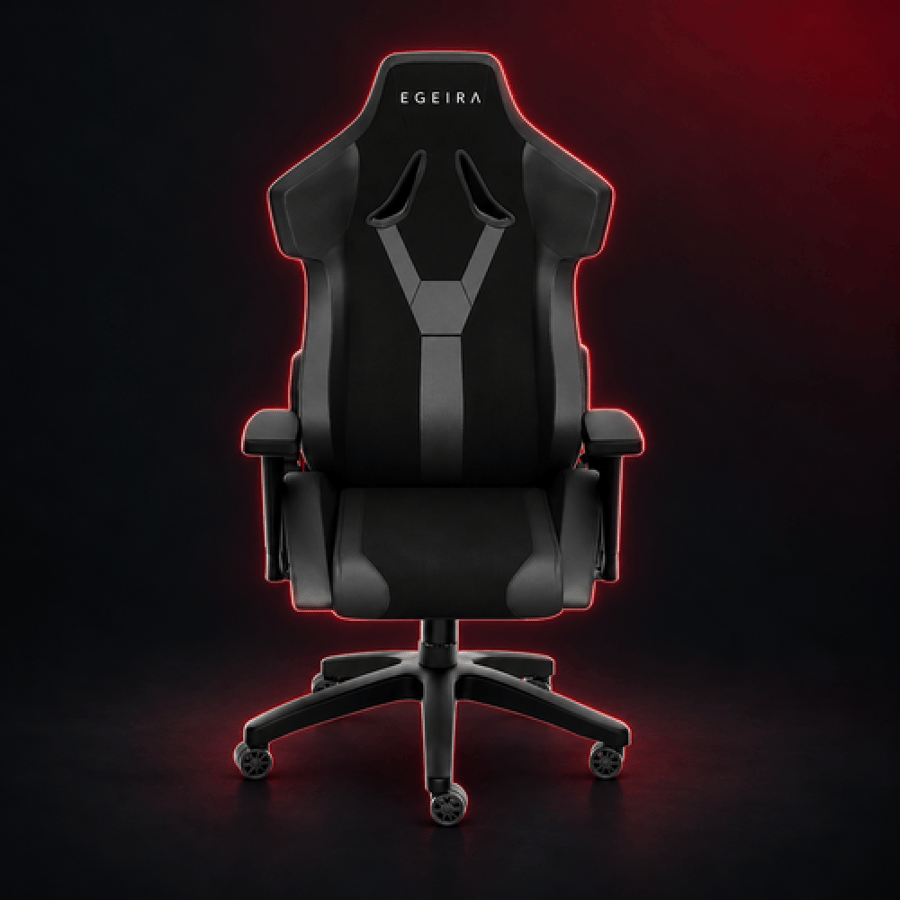 كرسي الألعاب Egeira Xtreme الأسود مع مسند قدم Gaming Chair
