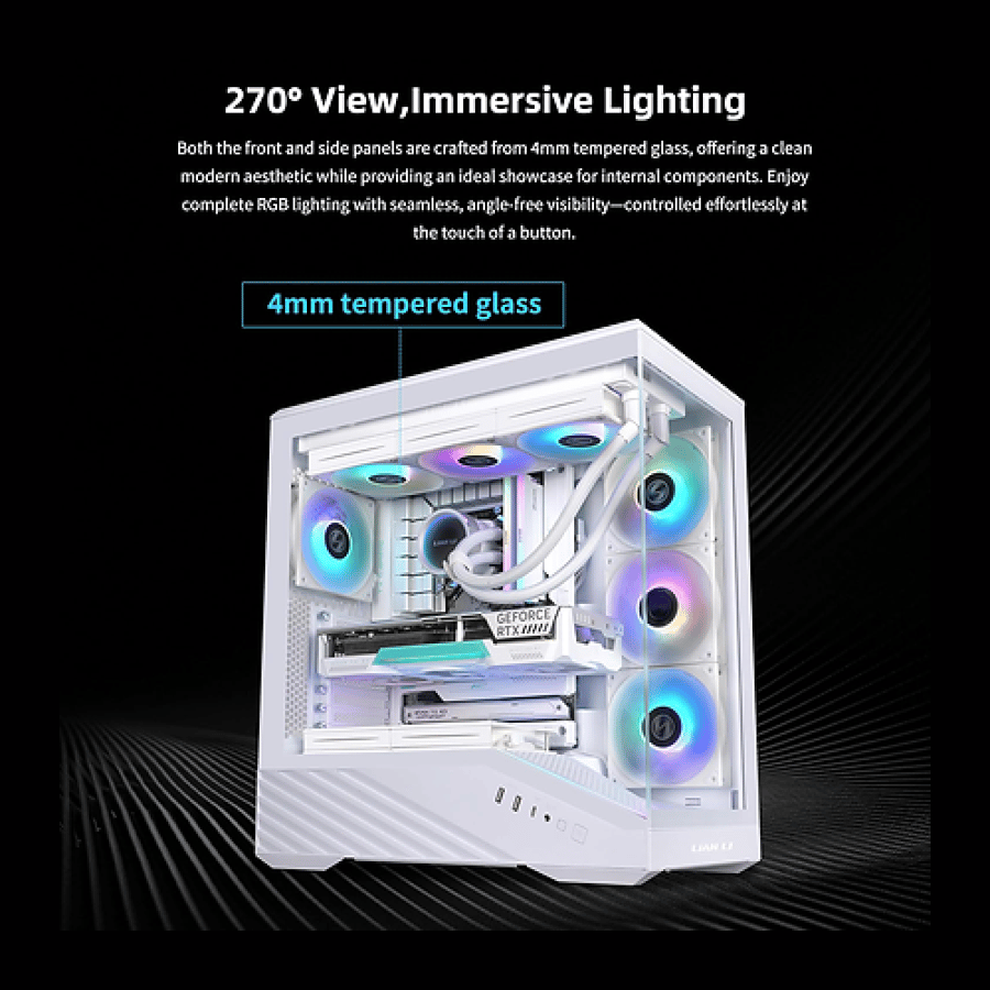 Lian Li V100R case 4ARGB fans pre-installed whiteكيس ليان لي V100R ابيض