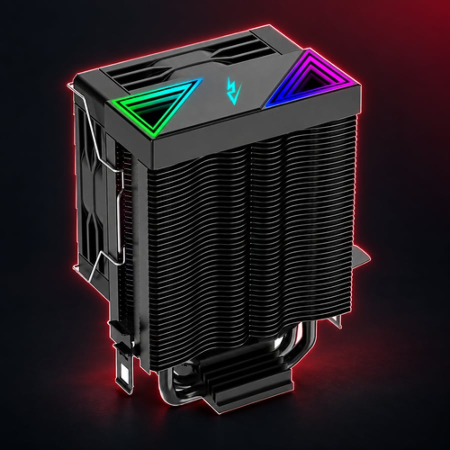 Spear V90 Pro ARGB Black Cooling Fan مروحة تبريد من سبير اسود