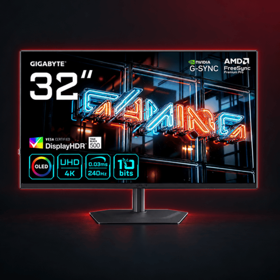 شاشة قيمنق GIGABYTE MO32U2 مقاس 32 بوصة QD-OLED – 4K 240Hz
