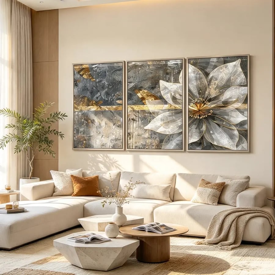 لوحة ثلاثية تصميم عصري