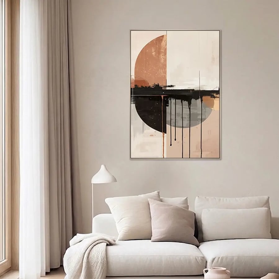 لوحة فن تجريدي بتصميم عصري