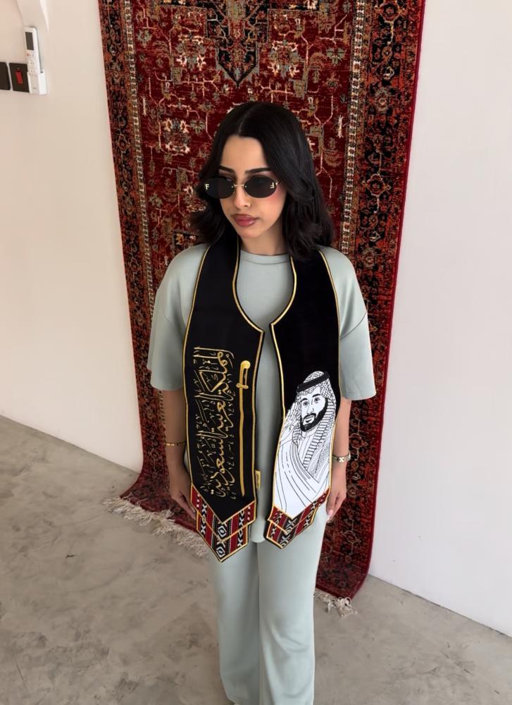 وشاح اليوم الوطني بشكل انيق
