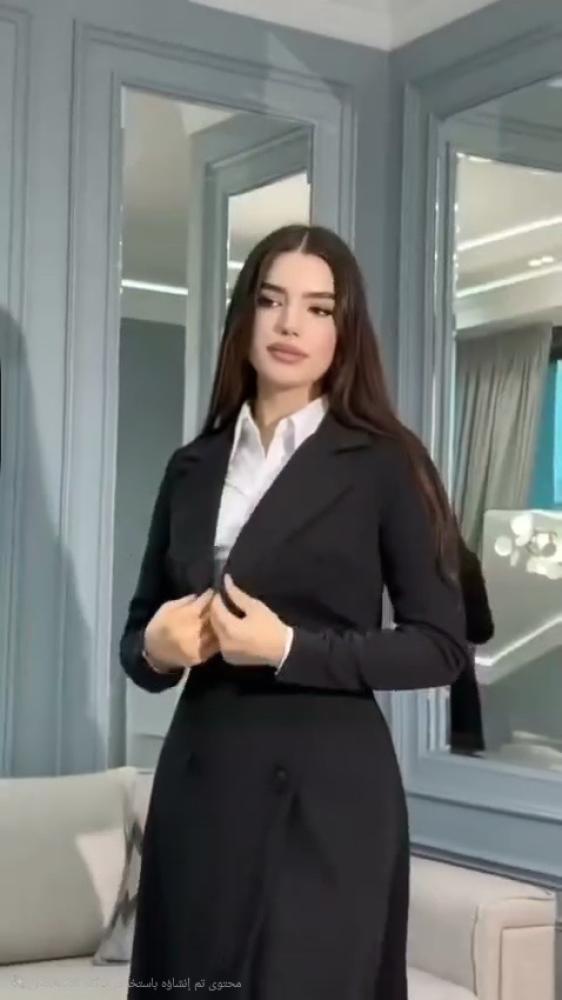 مريول تنورة مع سديري باللون زيتي