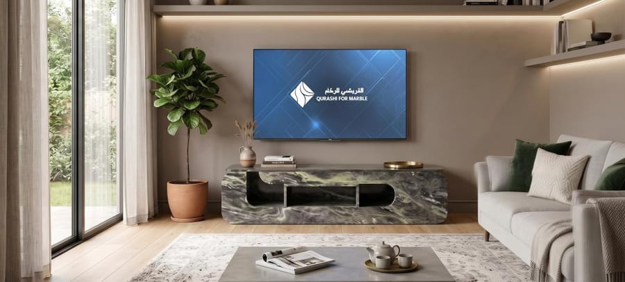 Rounded Edge Luxury TV Stand