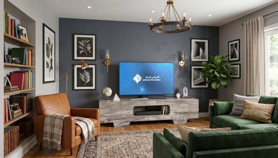 Grey Vein TV Stand