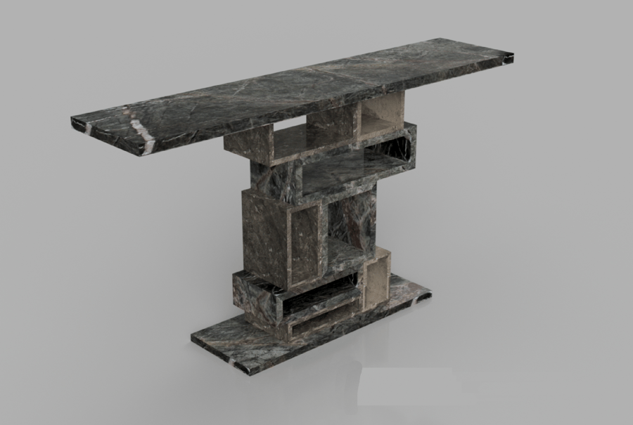 Geo-Marble Console Table