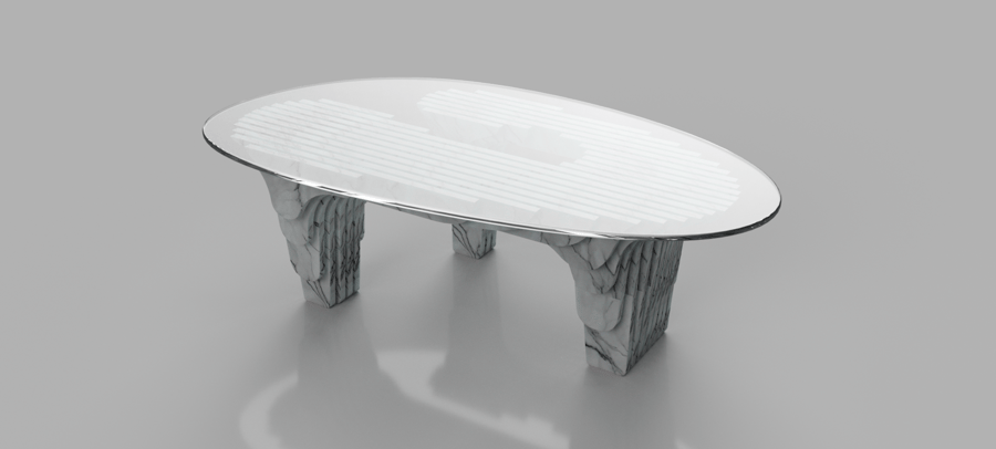 Strata Sculptural Center Table