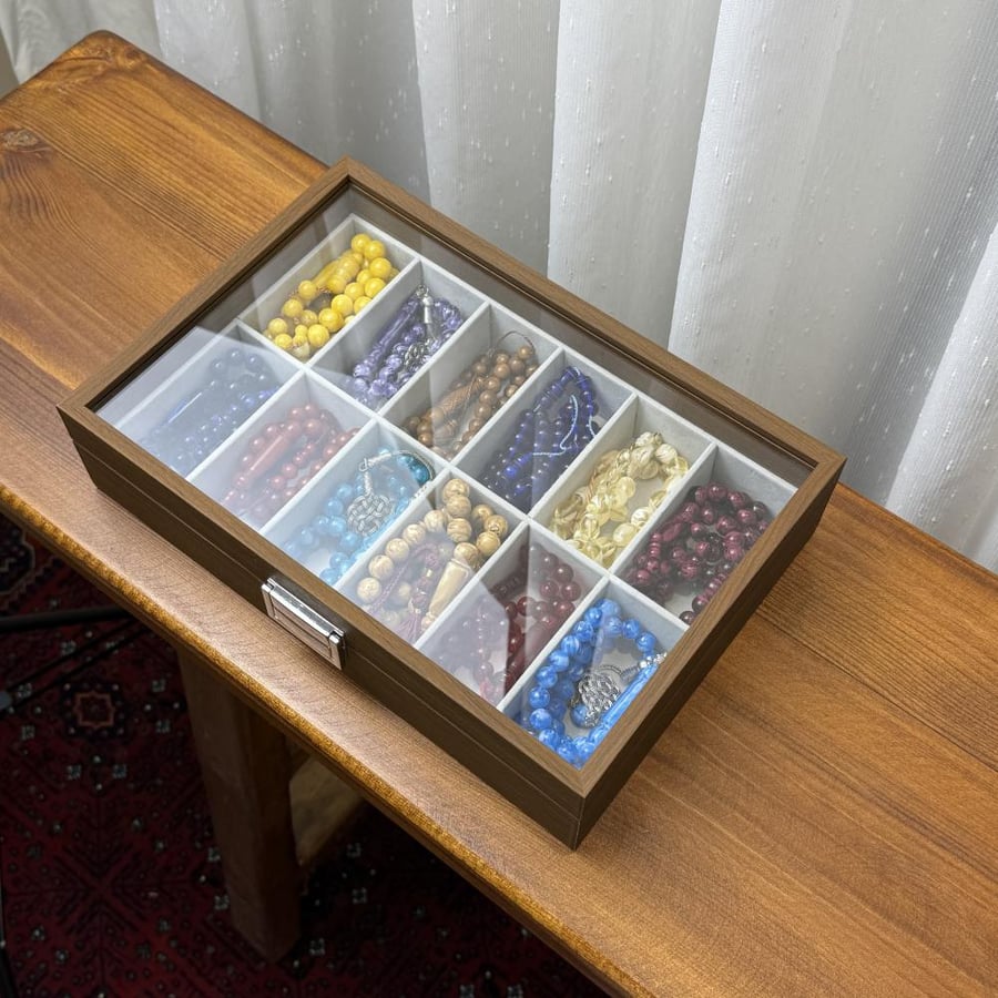 صندوق لحفظ السبح ١٢ خانه تخزين