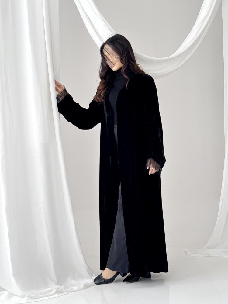 Black winter abaya