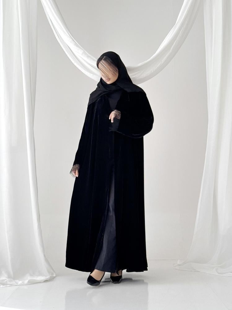 Black winter abaya