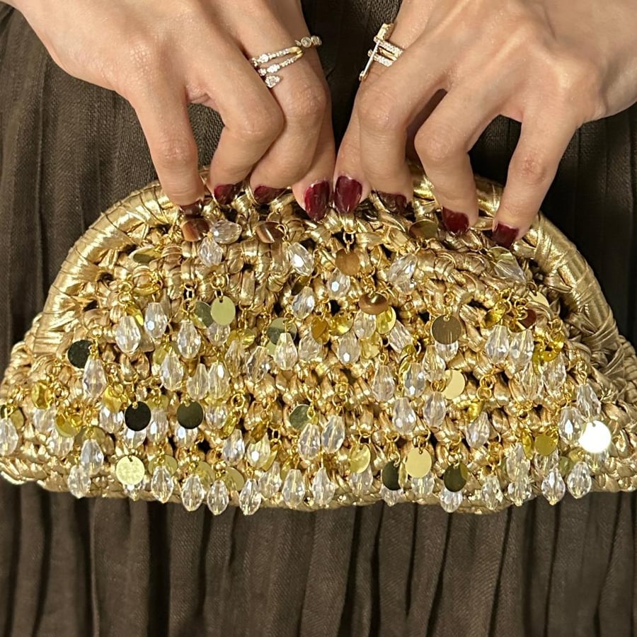 Glitter Clutch -gold-
