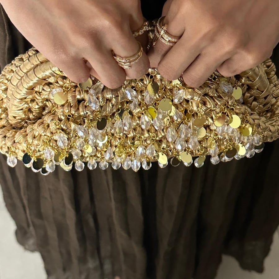 Glitter Clutch -gold-