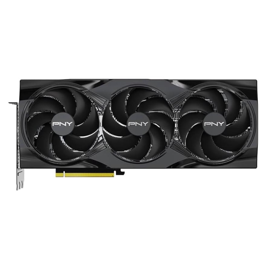كرت شاشة PNY GeForce RTX 5090 سعة 32 جيجابايت GDDR7 إصدار OC بثلاث مراوح نسخة مكسورة السرعة