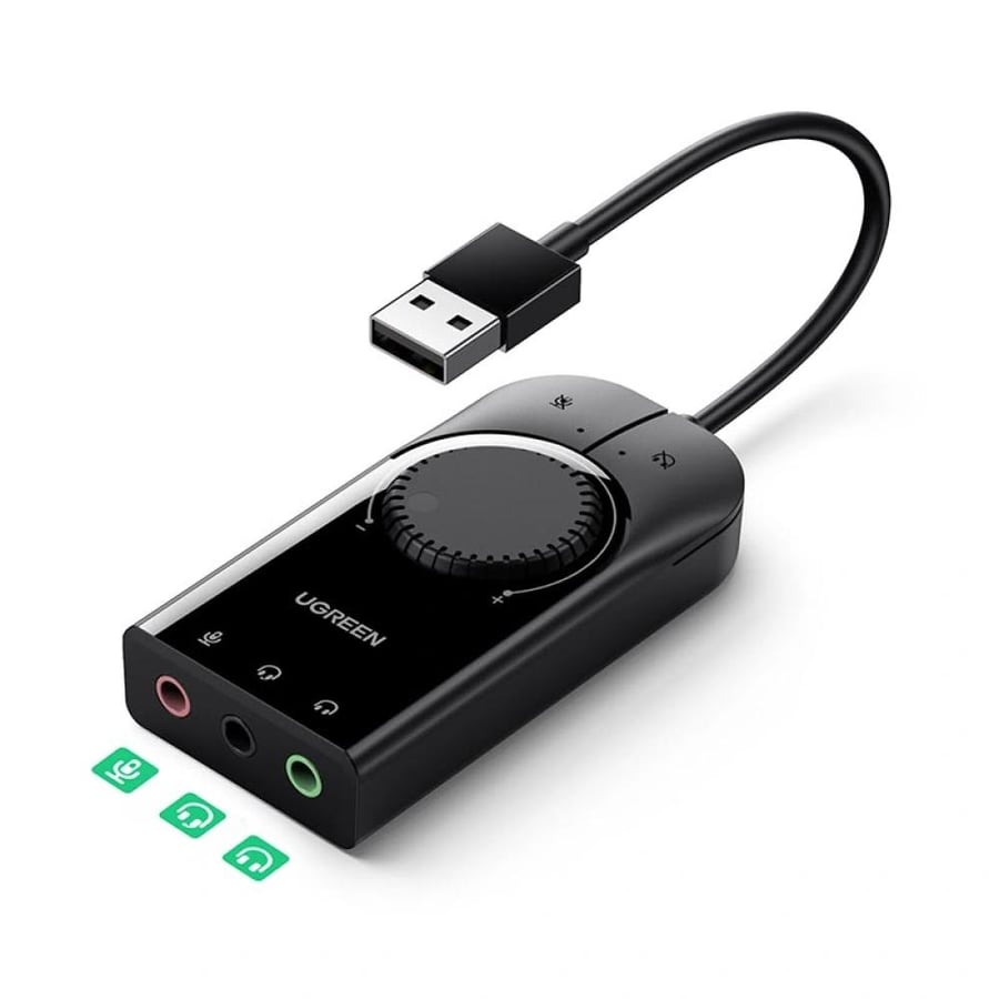 محول صوت خارجي ستيريو يوجرين USB 2.0