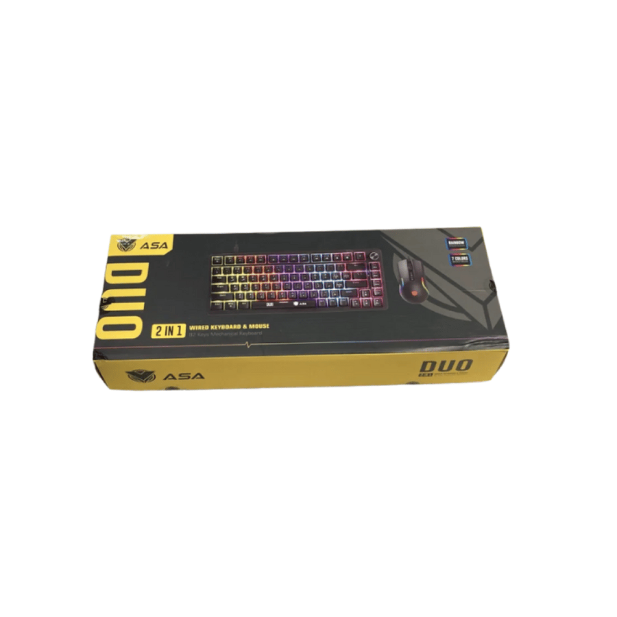 كيبورد ASA K64 – ميكانيكية و سلكية (64 زرًا) + ماوس سلكي