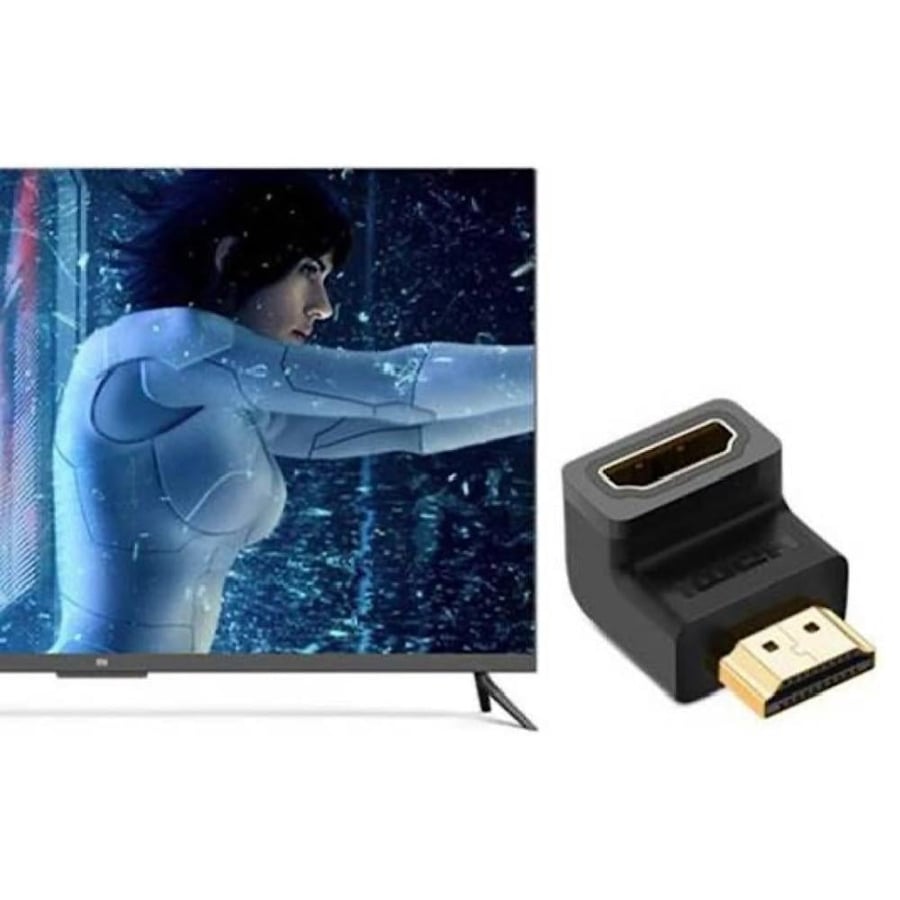 محول يوجرين HDMI بزاوية 270 درجة اسود