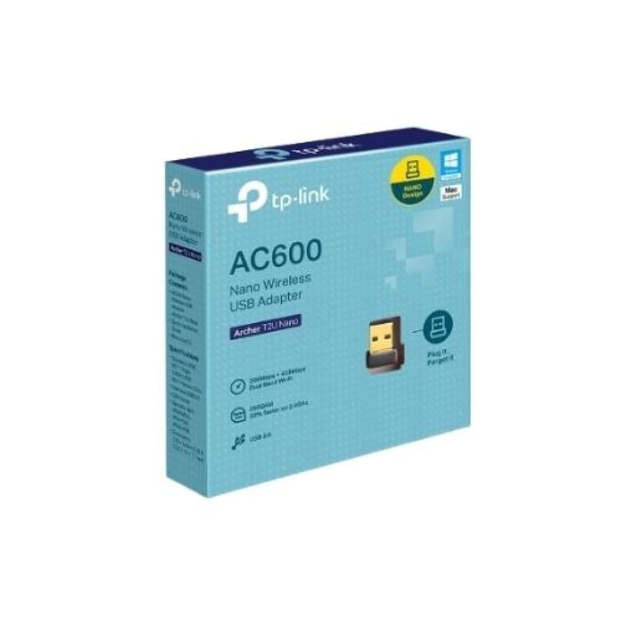 محول شبكة لاسلكي أو بلوتوث من تي بي لينك AC600 نانو USB