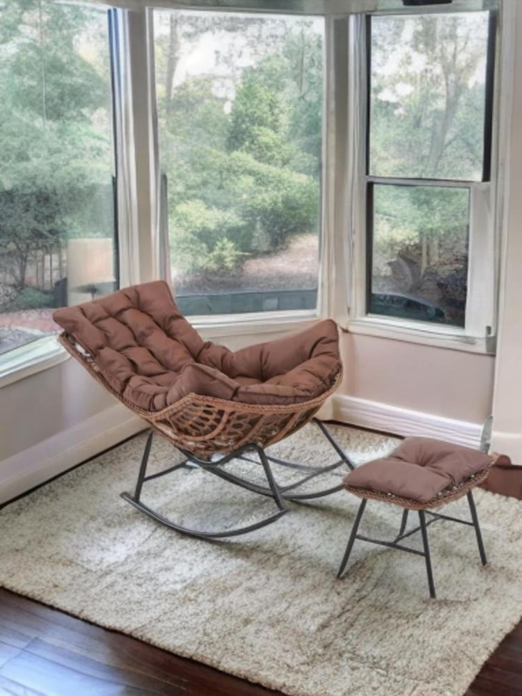 Single rocking chair with a table