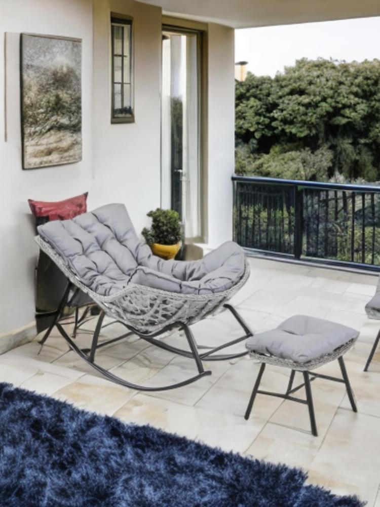Single rocking chair with a table