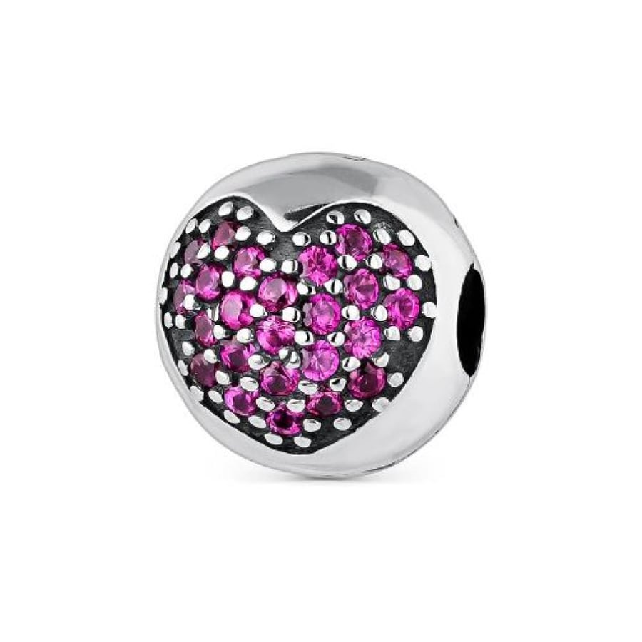 تعليقة مشبك القلب الفوشيا