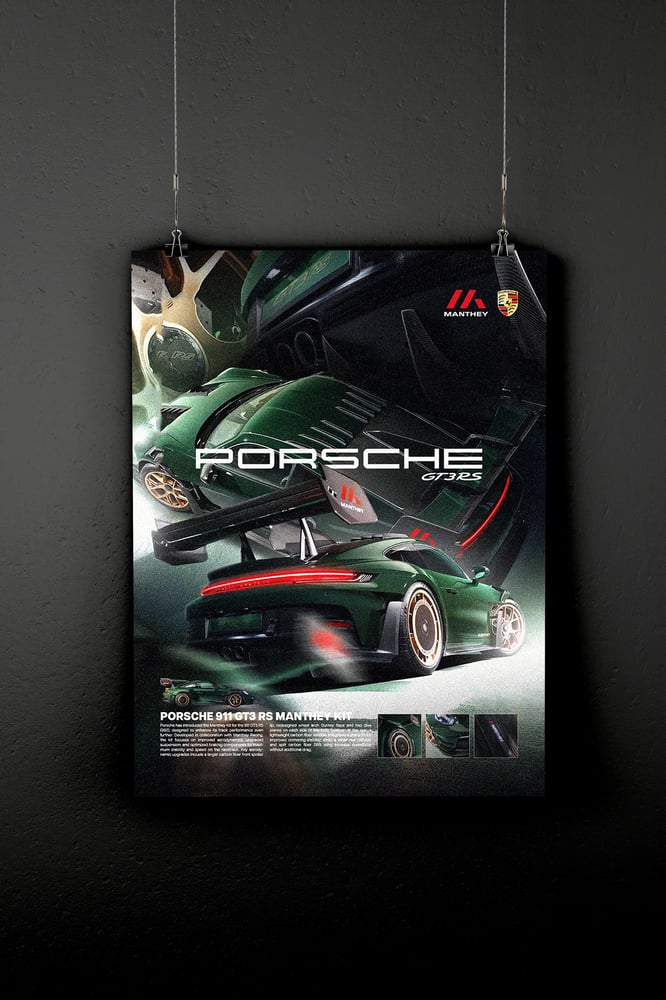 Porsche 911 GT3 RS Green Poster