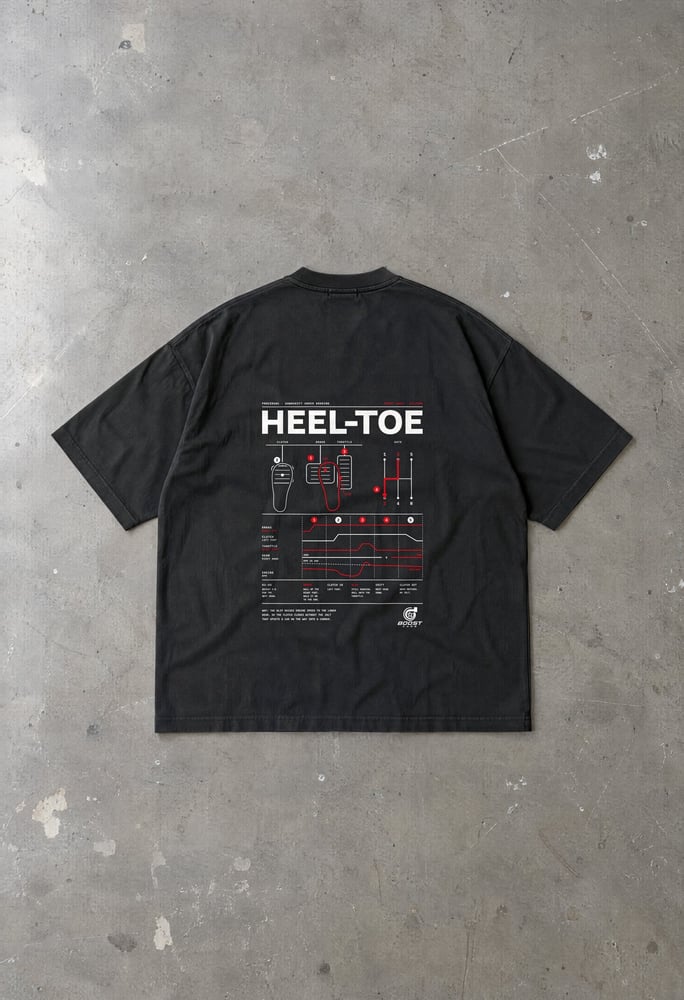 تيشرت تقنية الكعب والأصابع Heel-Toe — أسود